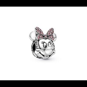 Pandora Disney Minnie Mouse Pink Pavé Bow Clip Charm - new store verified